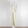 Song For The Mute Lime Green Textured Sleeveless Wrap Dress