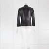 Burberry Black Raw Edge Leather Jacket