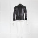 Burberry Black Raw Edge Leather Jacket