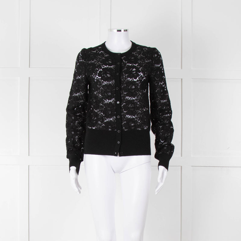 Dolce & Gabbana Black Lace Cardigan