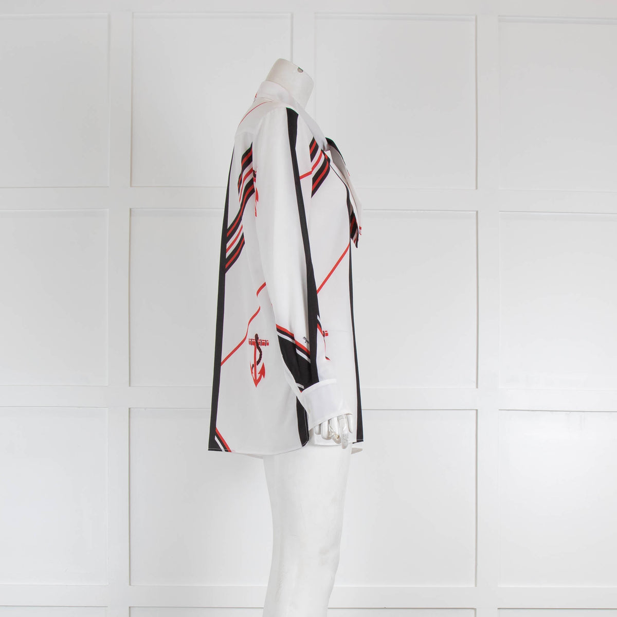 MSGM White Black Red Print