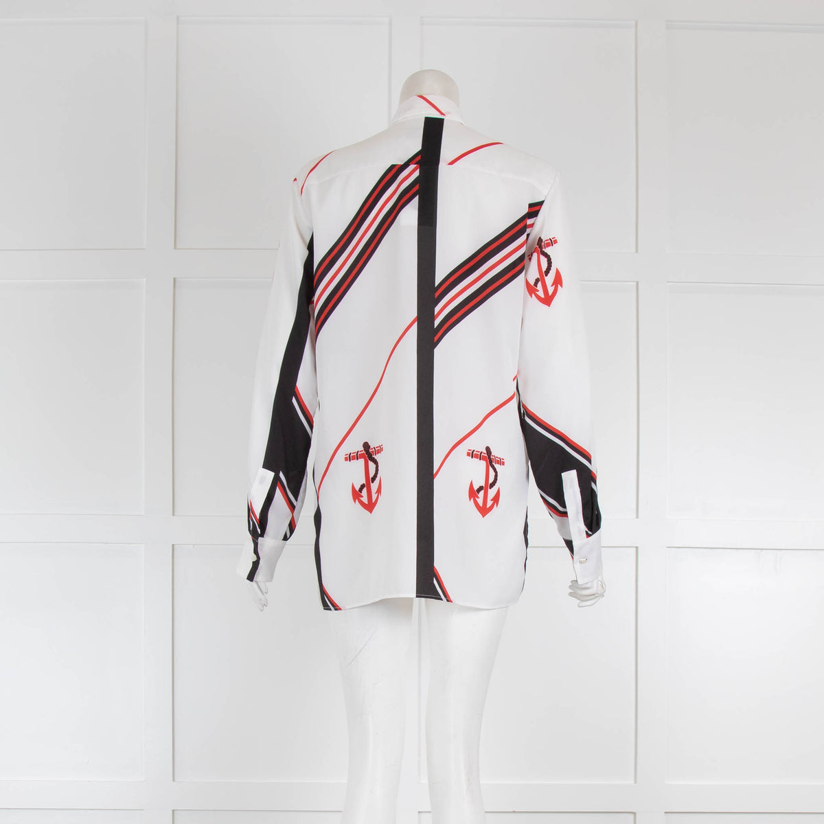 MSGM White Black Red Print