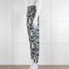 Unbranded (Anna Mason) Cream Blue Floral High Waisted Trousers