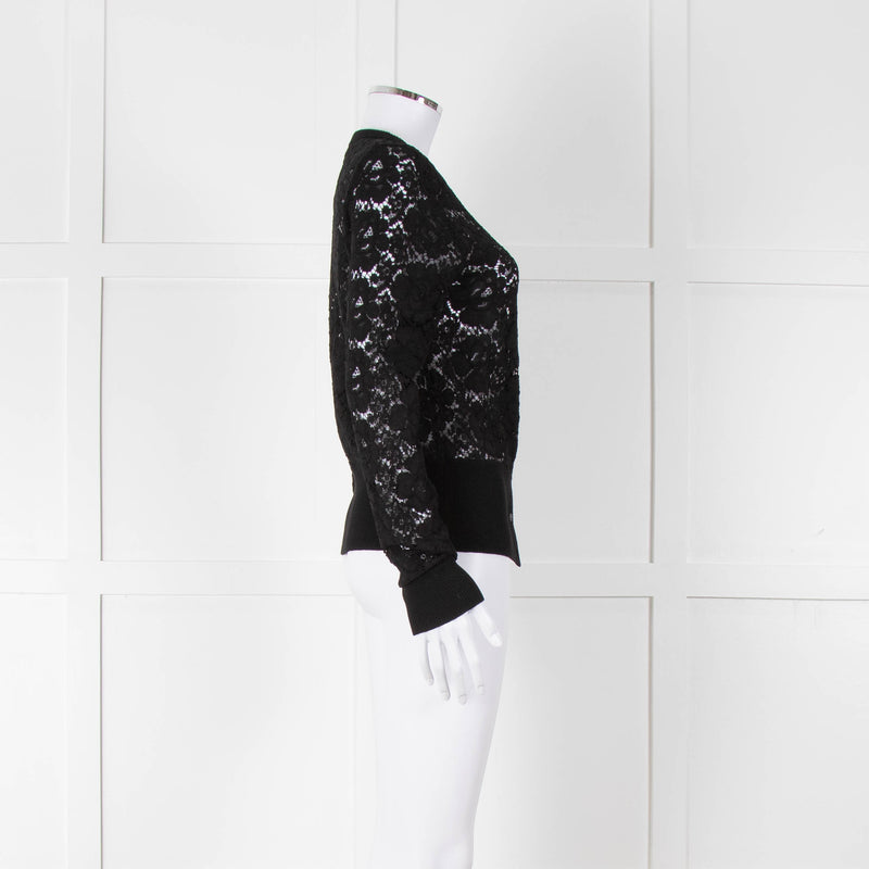 Dolce & Gabbana Black Lace Cardigan