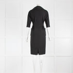 Burberry Button Front Open Collar Shift Dress