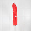 Burberry Red Fine Knit Top Stitch Dress