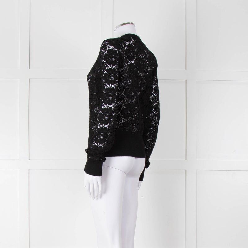 Dolce & Gabbana Black Lace Cardigan