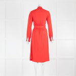 Burberry Red Fine Knit Top Stitch Dress