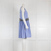 MSGM Blue Black Gingham Sleeveless Dress