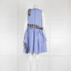 MSGM Blue Black Gingham Sleeveless Dress