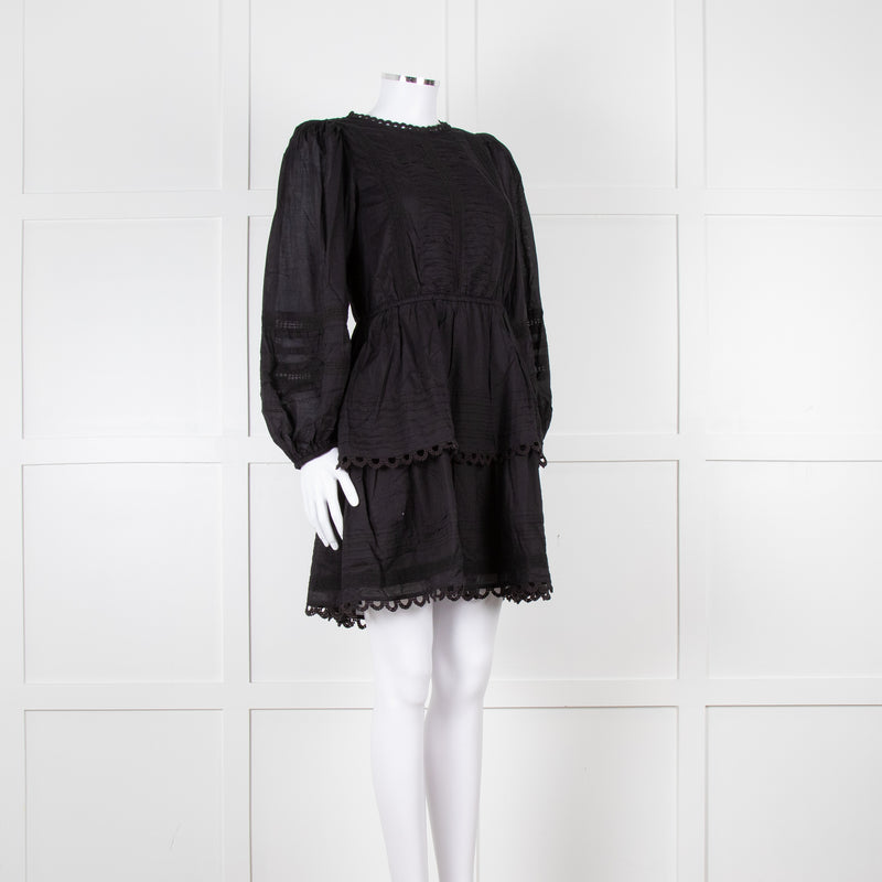 Farm Rio Black L/S Mini Dress