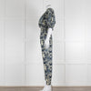 Unbranded (Anna Mason) Cream Blue Floral High Waisted Trousers