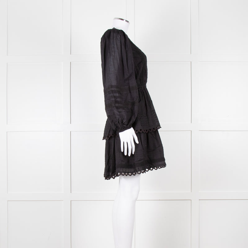 Farm Rio Black L/S Mini Dress