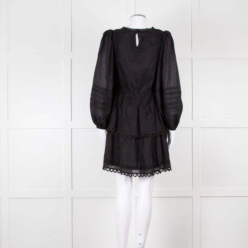 Farm Rio Black L/S Mini Dress