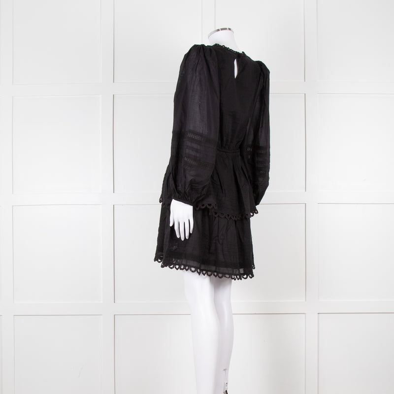 Farm Rio Black L/S Mini Dress