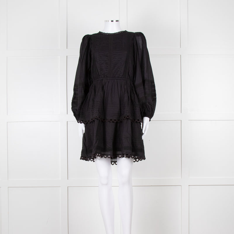 Farm Rio Black L/S Mini Dress