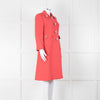 Dolce & Gabbana Salmon Pink Rose Detail Coat