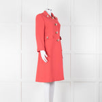 Dolce & Gabbana Salmon Pink Rose Detail Coat