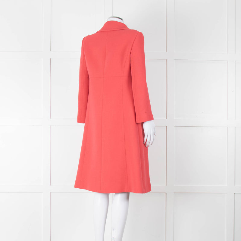 Dolce & Gabbana Salmon Pink Rose Detail Coat