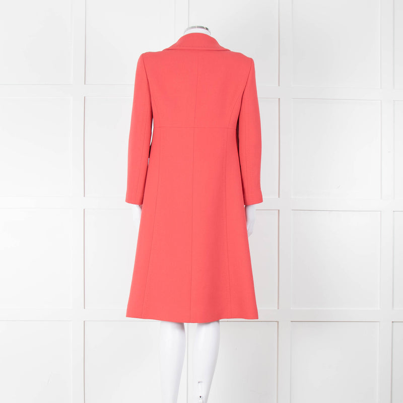 Dolce & Gabbana Salmon Pink Rose Detail Coat