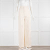 Burberry Cream Woven Wide Leg Trousers