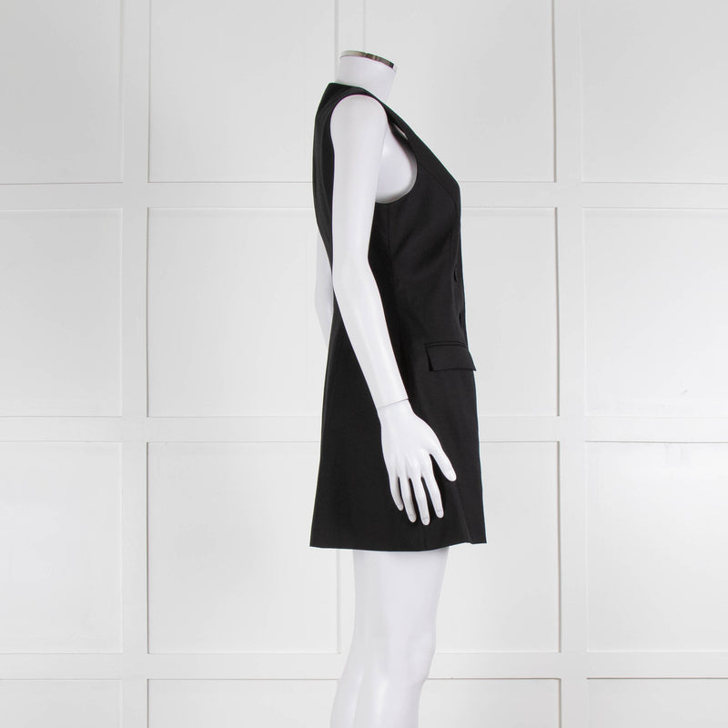 Anna Quan Black Sleeveless Waistcoat Mini Dress