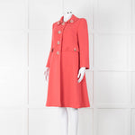 Dolce & Gabbana Salmon Pink Rose Detail Coat