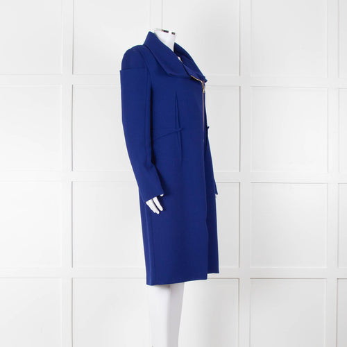 Roland Mouret Royal Blue Zip Up Coat