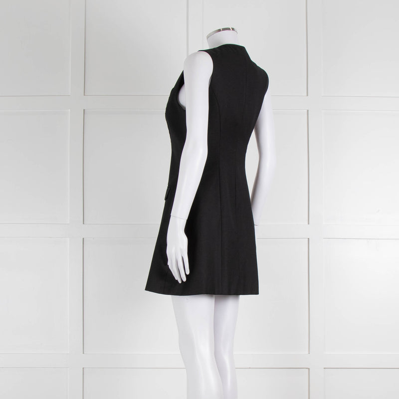 Anna Quan Black Sleeveless Waistcoat Mini Dress