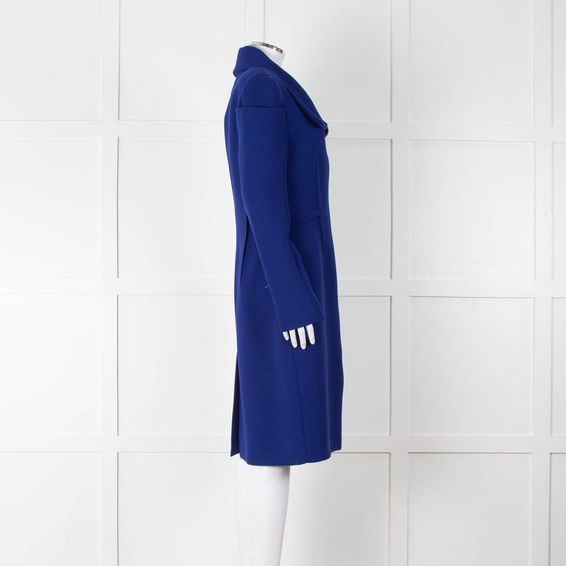 Roland Mouret Royal Blue Zip Up Coat