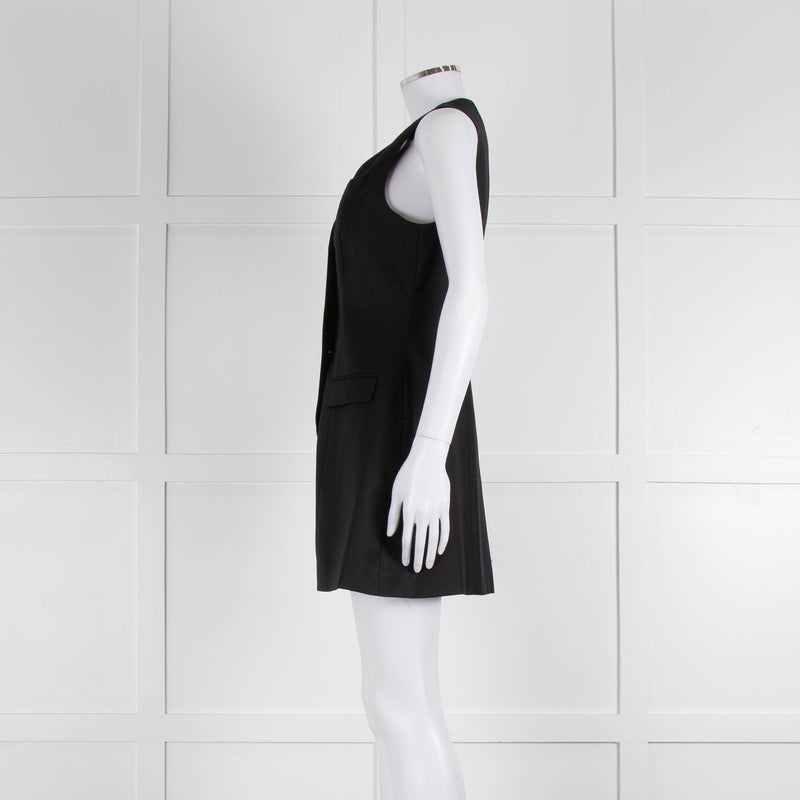 Anna Quan Black Sleeveless Waistcoat Mini Dress