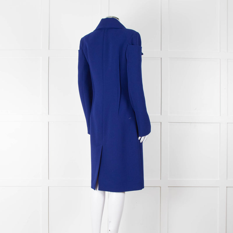 Roland Mouret Royal Blue Zip Up Coat