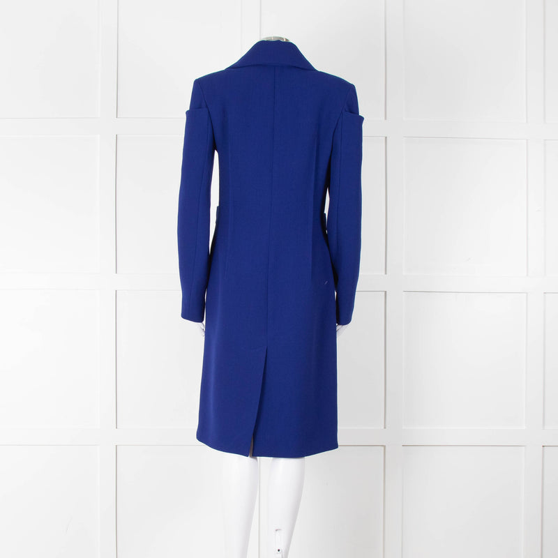 Roland Mouret Royal Blue Zip Up Coat