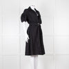 Kenzo Black Cotton Embroidered Short Sleeve Dress