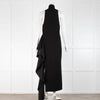 Solace London Black Stretch Long High Neck Sleeveless Dress