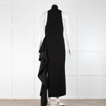 Solace London Black Stretch Long High Neck Sleeveless Dress