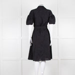 Kenzo Black Cotton Embroidered Short Sleeve Dress
