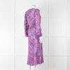 BA & SH Lilac Blue Paisley Long Sleeve Dress