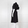 Kenzo Black Cotton Embroidered Short Sleeve Dress