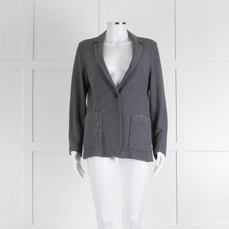 Fabiana Filippi Grey Soft Knitted Jacket