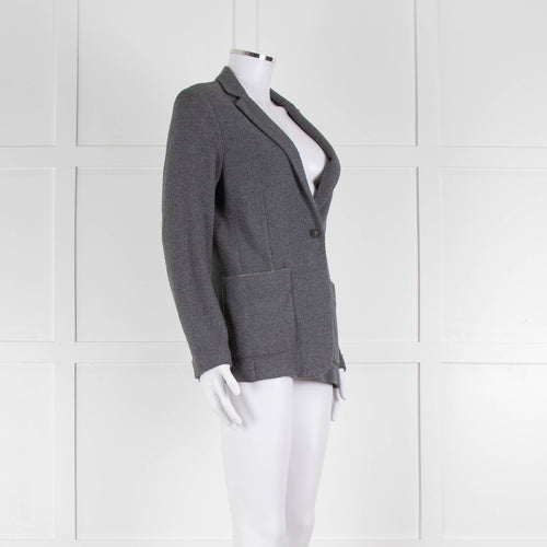 Fabiana Filippi Grey Soft Knitted Jacket
