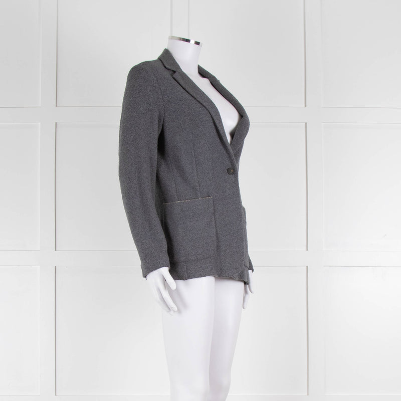 Fabiana Filippi Grey Soft Knitted Jacket