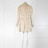 Burberry Prorsum Cream  Textured Velvet Short Coat