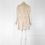 Burberry Prorsum Cream  Textured Velvet Short Coat