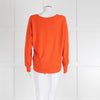 Oui Orange V Neck Knitted Jumper