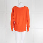 Oui Orange V Neck Knitted Jumper
