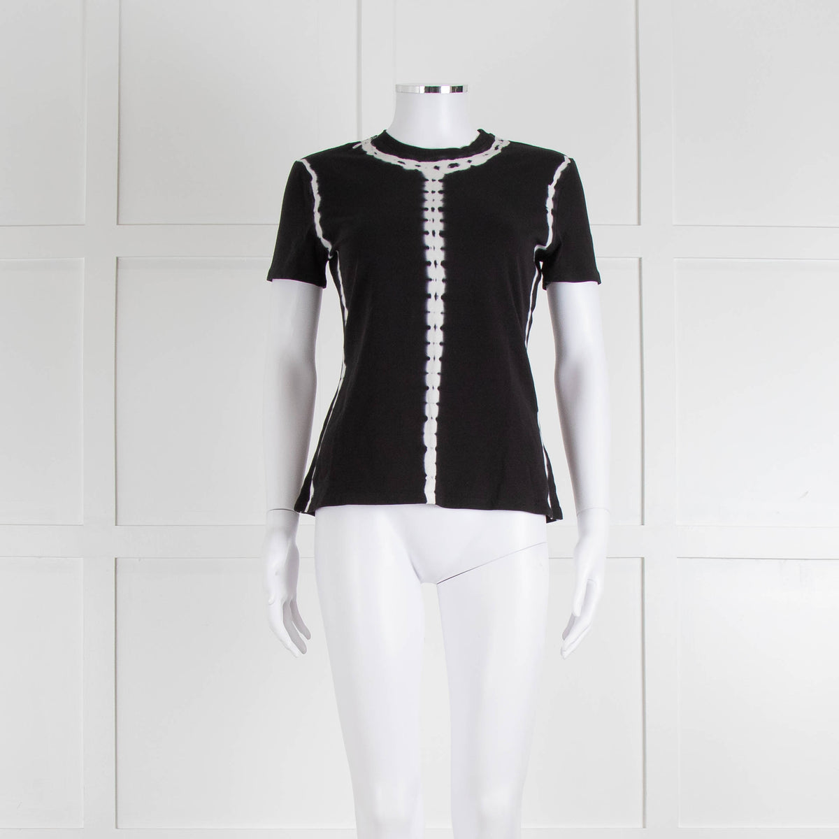 Proenza Schouler Black Tie Dye Detail Short Sleeve T-Shirt