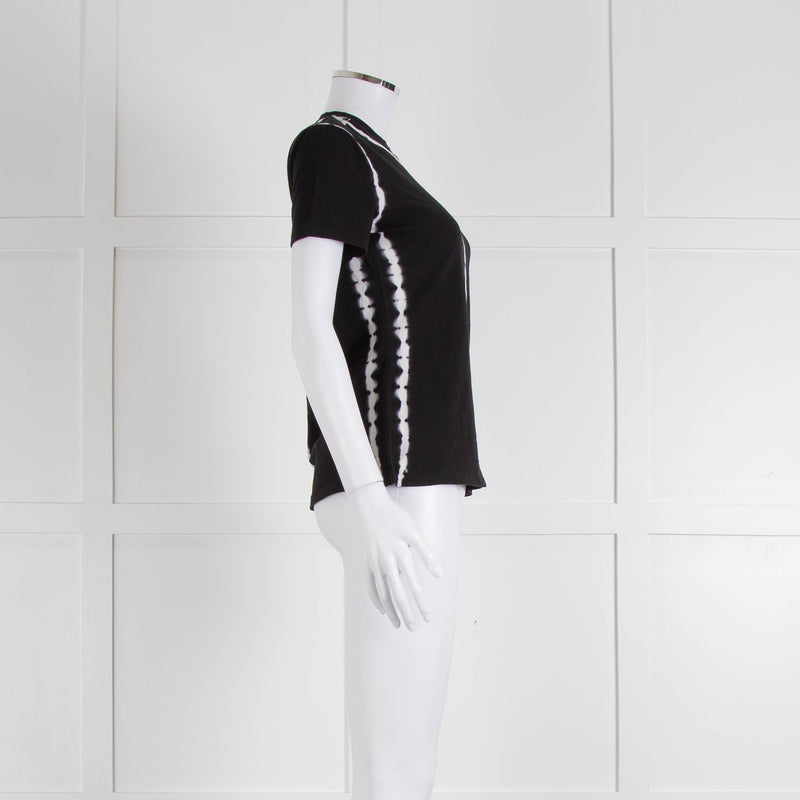 Proenza Schouler Black Tie Dye Detail Short Sleeve T-Shirt
