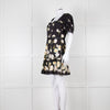 Alice + Olivia Black and Yellow Lace Trim Mini Dress