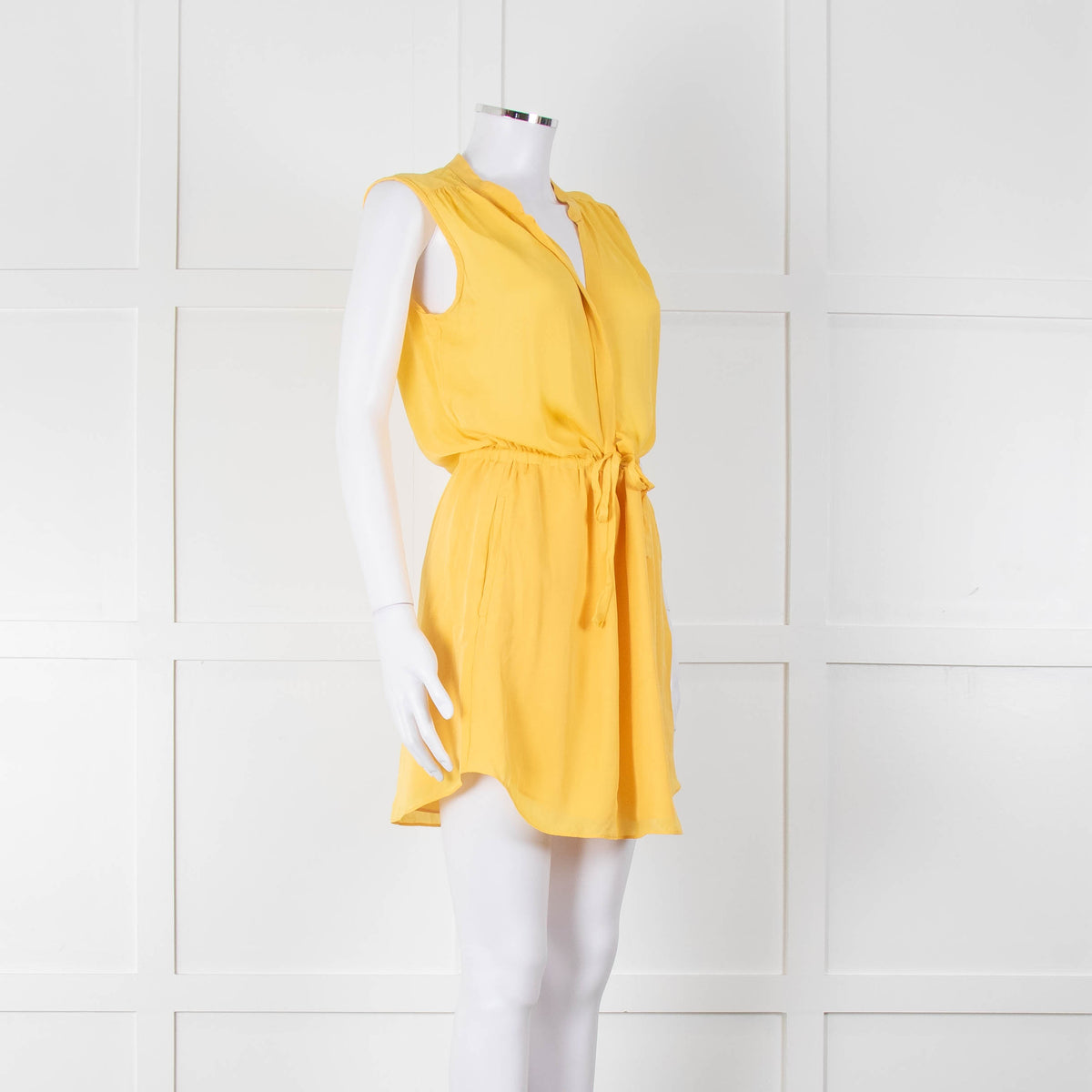 Babaton Yellow Sleeveless Mini Sundress